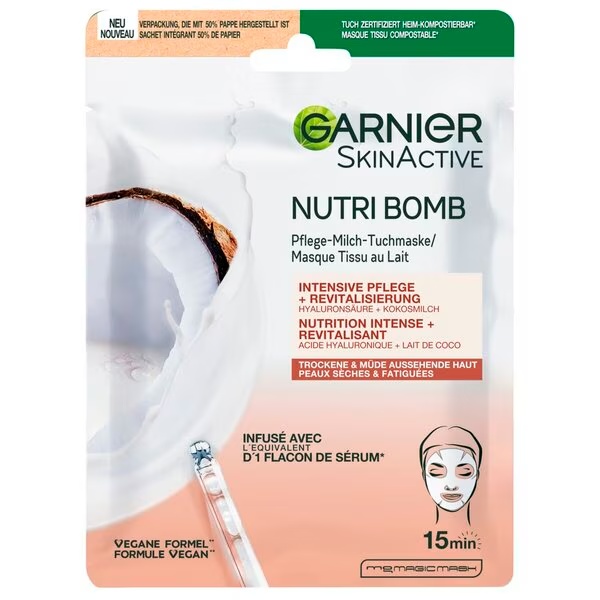 Garnier SkinActive Nutri Bomb Kokos Tissuemasker<br>28g