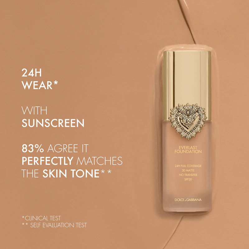 Base Dolce&Gabbana Flawless Everlast: cobertura intensa, base de longa duração com FPS 20.