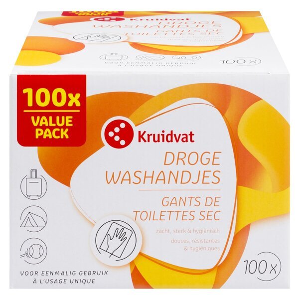 Kruidvat sausos rankšluostės<br>100 vnt.
