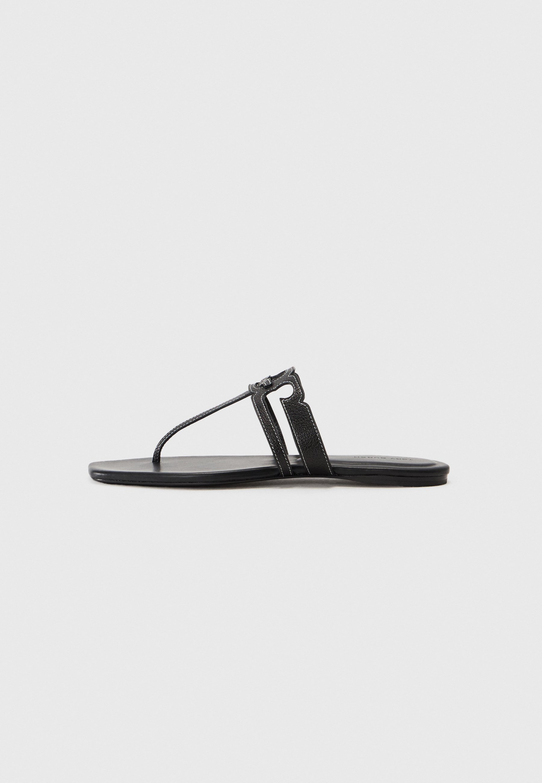 Tory Burch INES - Sandales à bride en T - Noir parfait