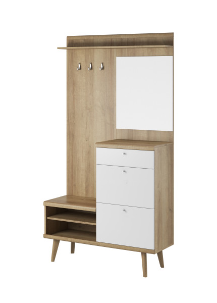 Garderoba OSLO w kolorze dąb riviera/biały