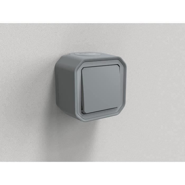 LEGRAND Plexo Wasserdichter Schalter oder Wechselschalter - 10 A - Grau