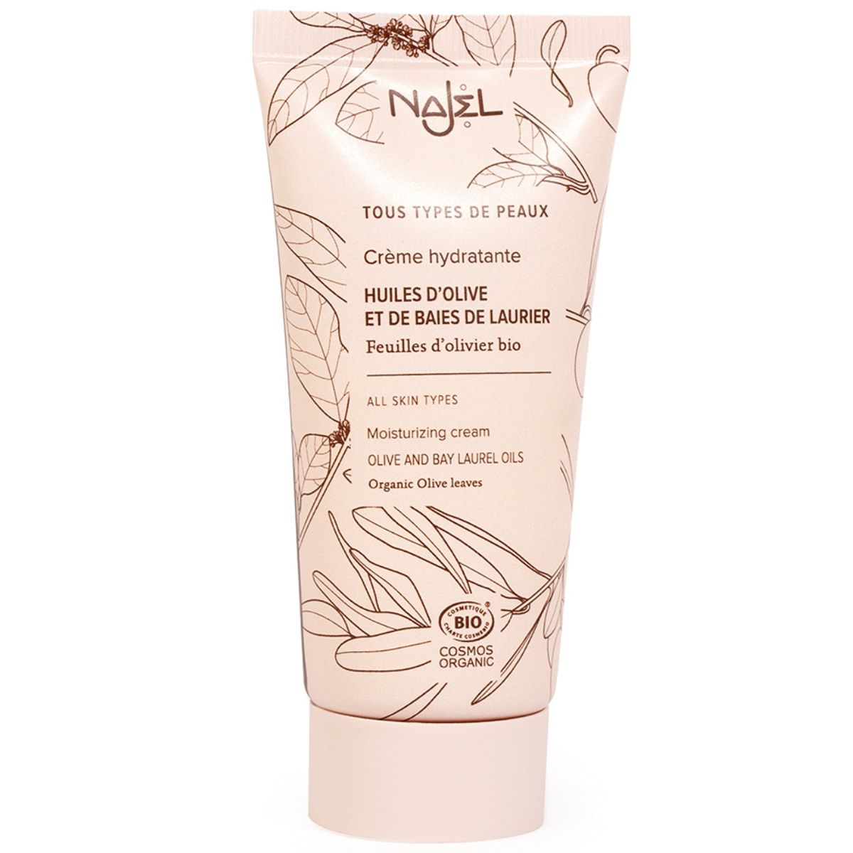 „Najel“ drėkinamasis veido kremas su alyvuogių ir lauro aliejumi – 50 ml