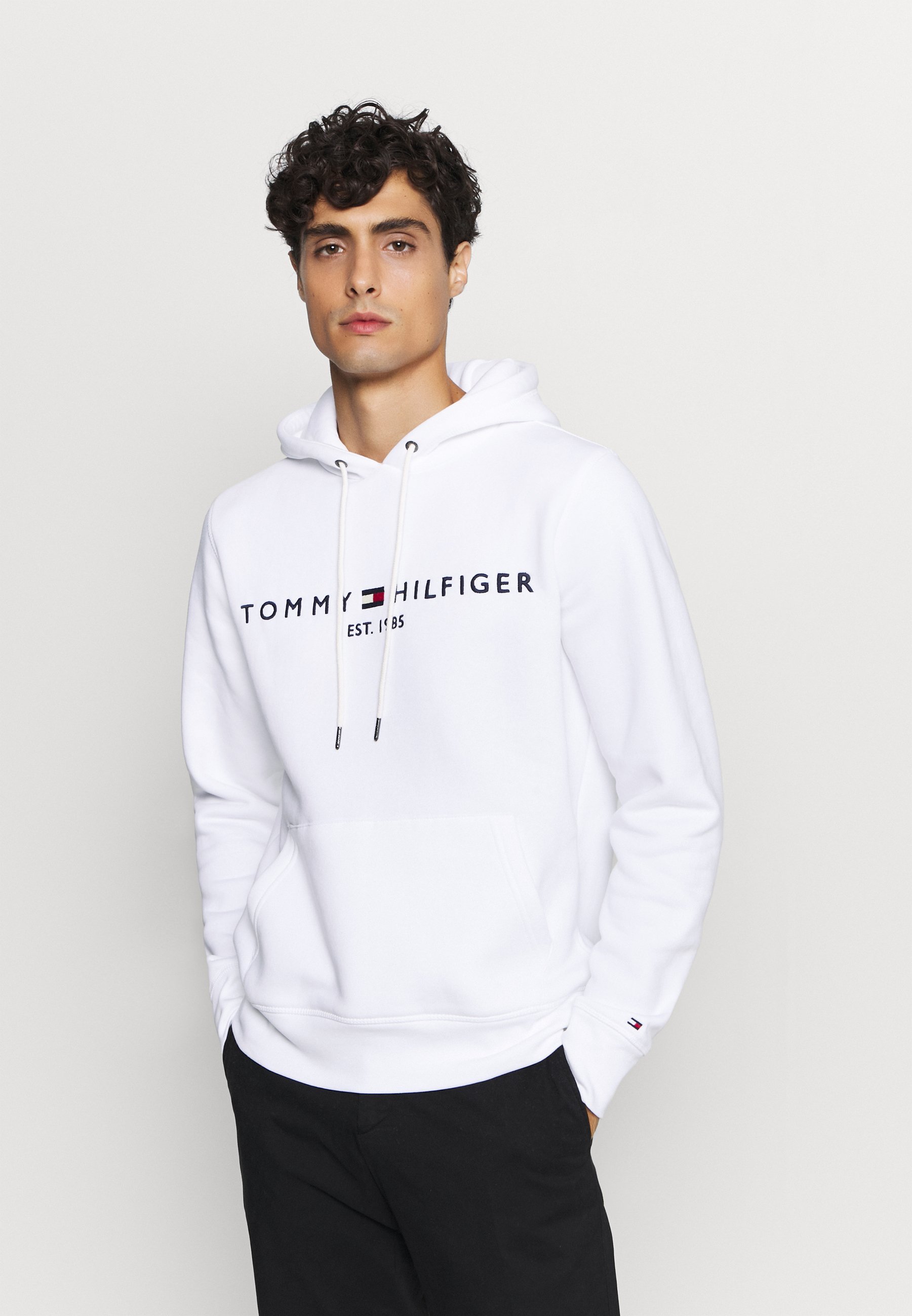LOGO HOODY - Mikina s kapucí - white