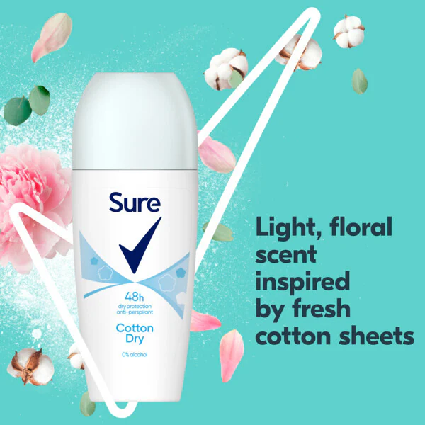 Sure Cotton roll-on suchý 50ml