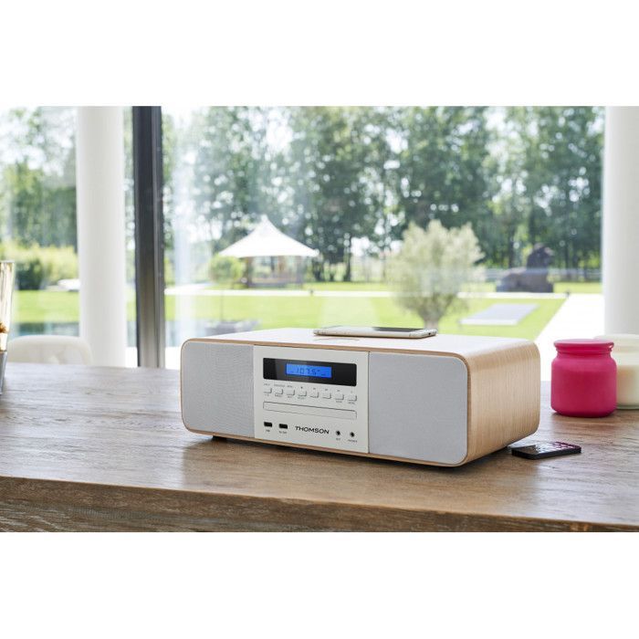 Combo con reproductor de CD por inducción, radio DAB, Thomson MIC201IDABBT