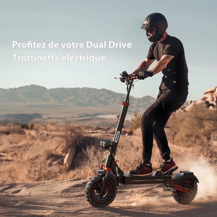 Trottinette Electrique Pliable ISCOOTER iX5S pour Adulte, Autonomie 60KM, Moteur 1000W, Batterie 15Ah, Pneus 11