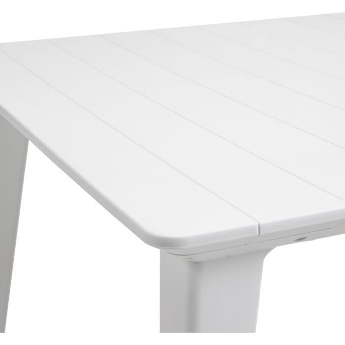 Garden table - rectangular - white - resin - 8 to 10 people - Lima - Allibert by KETER