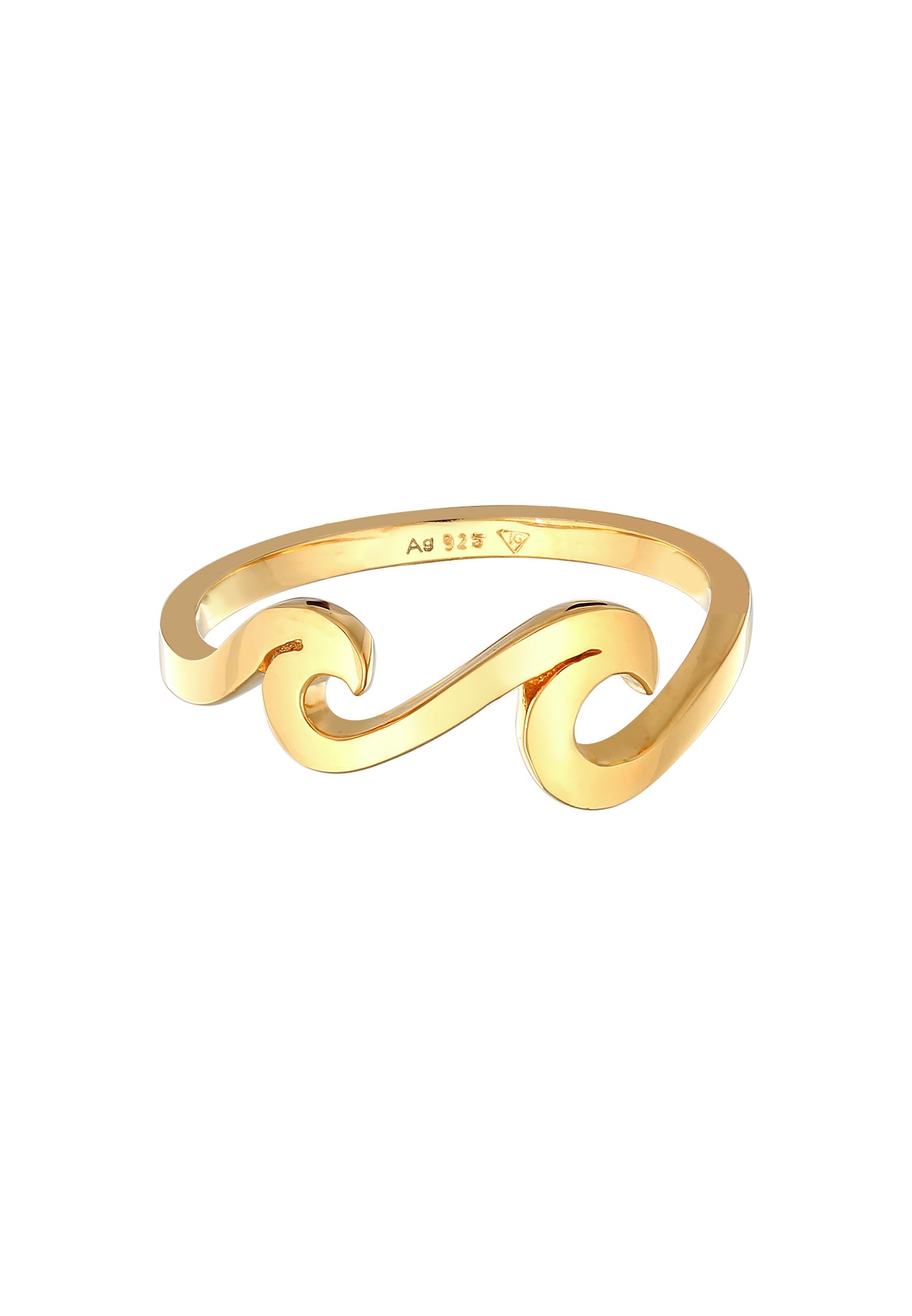 Elli Femmes Vagues Maritime Basique en Argent Sterling 925