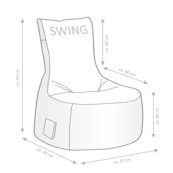 Indoor zitzak Brava Swing & Brava Dot Com, antraciet
