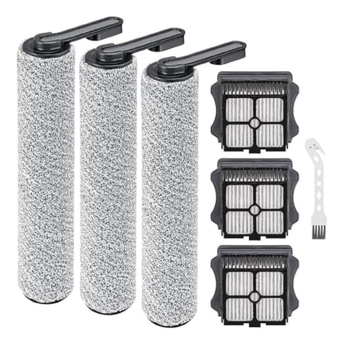 Repuestos para la aspiradora inalámbrica Tineco Floor ONE S5/Floor One S5 Pro 2: 3 cepillos giratorios, 3 filtros HEPA.