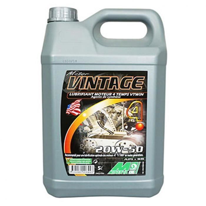 Minerva Vintage Motorcycle 4-Stroke Engine Oil 20W-50 Multigrade - 5L MINERVA OIL