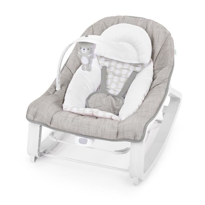 INGENUITY Keep Cozy 3-in-1 Muunneltava vauvan keinutuoli - Linden - 3 asentoa: Irrotettava lelutanko pehmoleluilla, jopa 18 kg