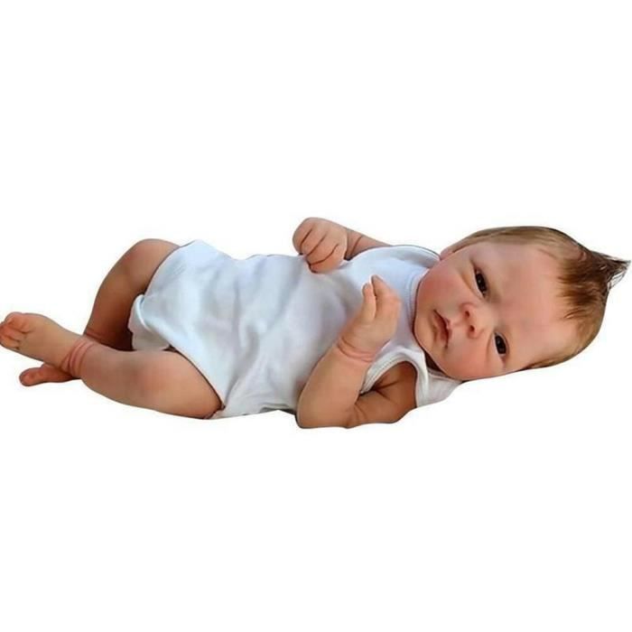 Muñeca Reborn - Talla N - 49 cm - Suave - Realista - Ojos cerrados