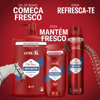 Old Spice Whitewater Perfume Quality Scent Extra-XL šampon in gel za prhanje za moške 1000 ml 1000 ml