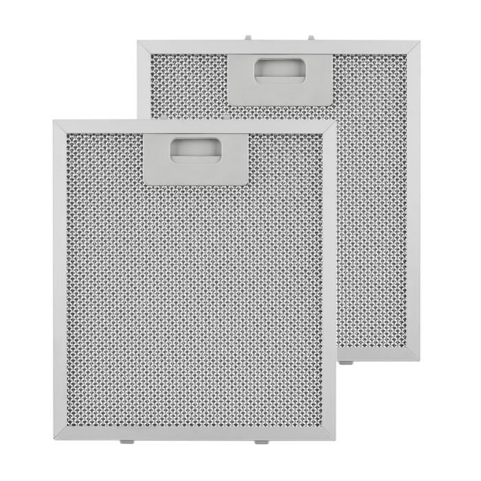 Klarstein 2er-Set Ersatzfettfilter für Aurea Küchenabzugshaube – 23 x 26 cm – Maschinenwaschbar – Aluminium