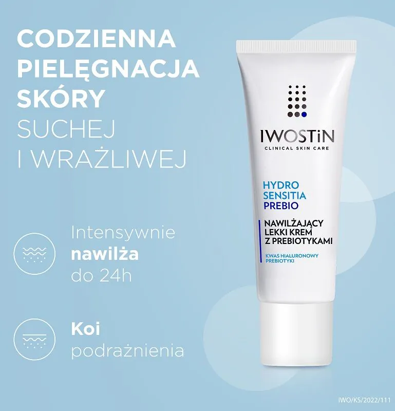 Iwostin Hydro Sensitia PreBIONawilżający Lekki Krem z Prebiotykami