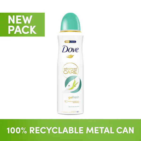 „Dove“ purškiamas antiperspirantas-dezodorantas su kriauše ir alavijų skoniu, 200 ml