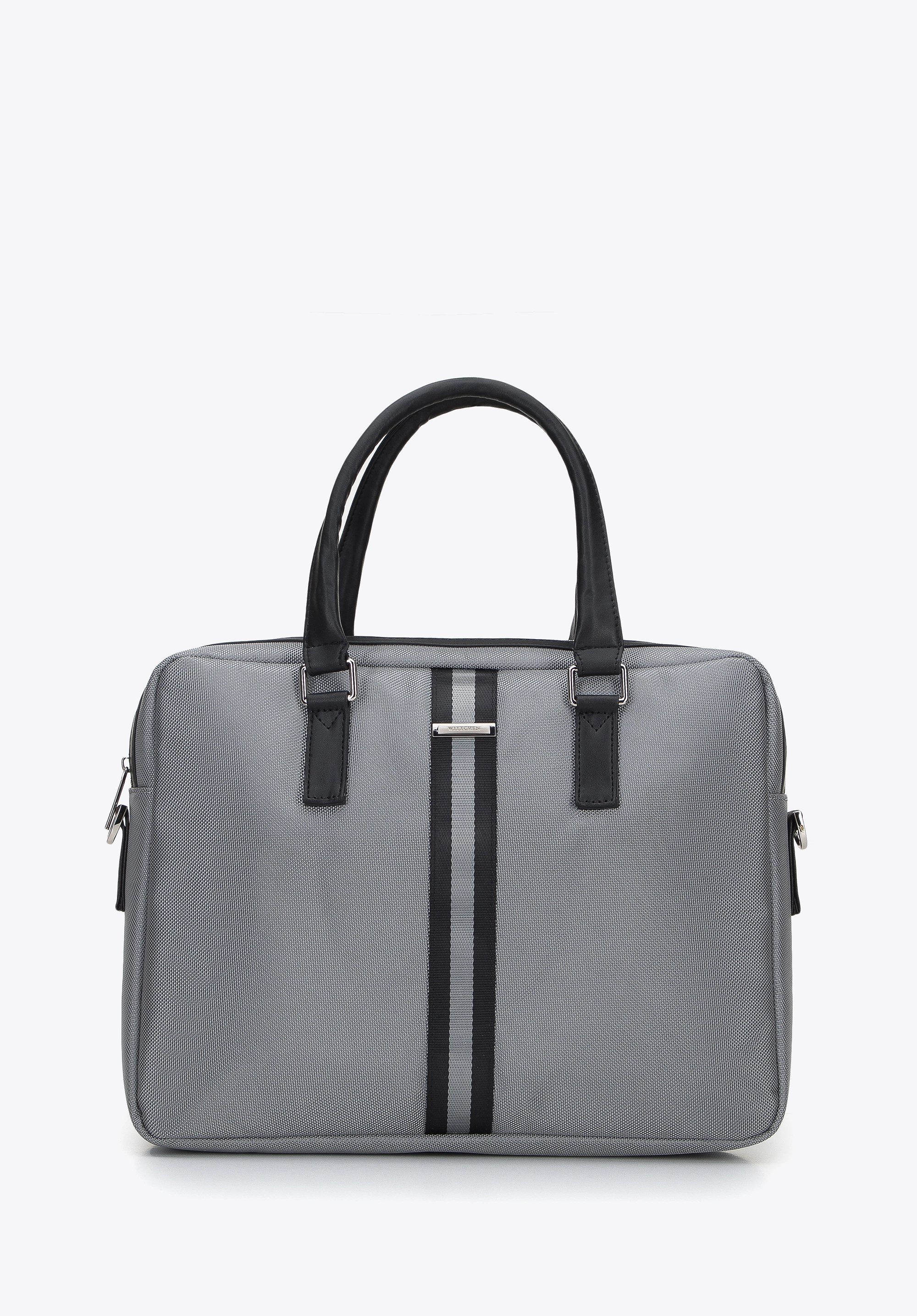 Męska torba na laptopa 15,6” z tasiemką szara