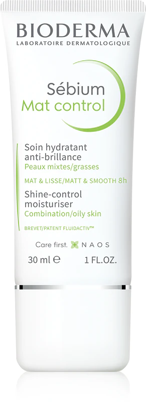 Bioderma Sébium Mat Control Creme hidratante leve contra brilho e poros dilatados.
