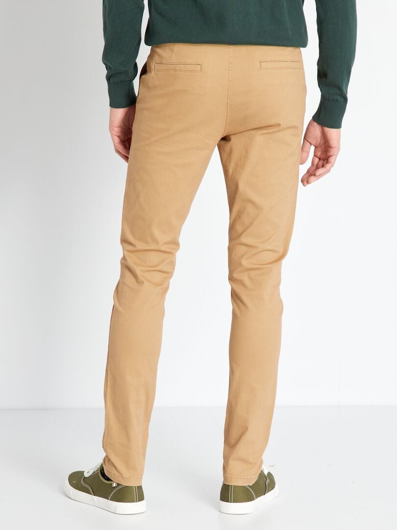 Calça chino skinny tamanho G34 - BEGE