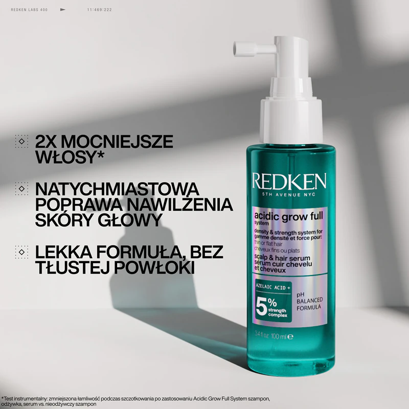 Redken Acidic Grow Full System Hoofdhuid- en haarserum, hydraterend serum voor fijn en kwetsbaar haar