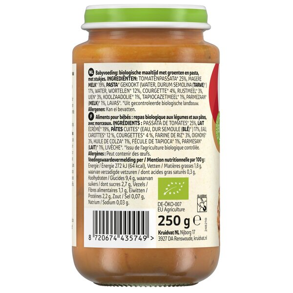 Kruidvat 15+M Økologisk grøntsagslasagnemåltid<br>250g