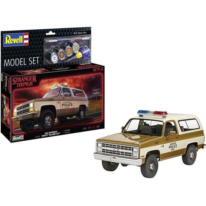 Model car - REVELL - Model Set - Stranger Things - Chevrolet K5 Blazer - With glue, paints and accessories