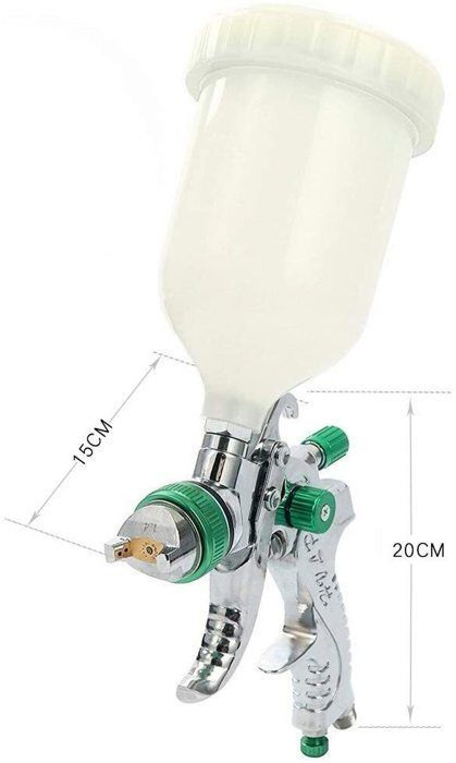 TTLIFE HVLP Pistolet de Peinture Professionnel Pistolet de pulvérisation, 3 Buses 1,4 mm, 1,7 mm, 2,0 mm, Tasse 600 CC