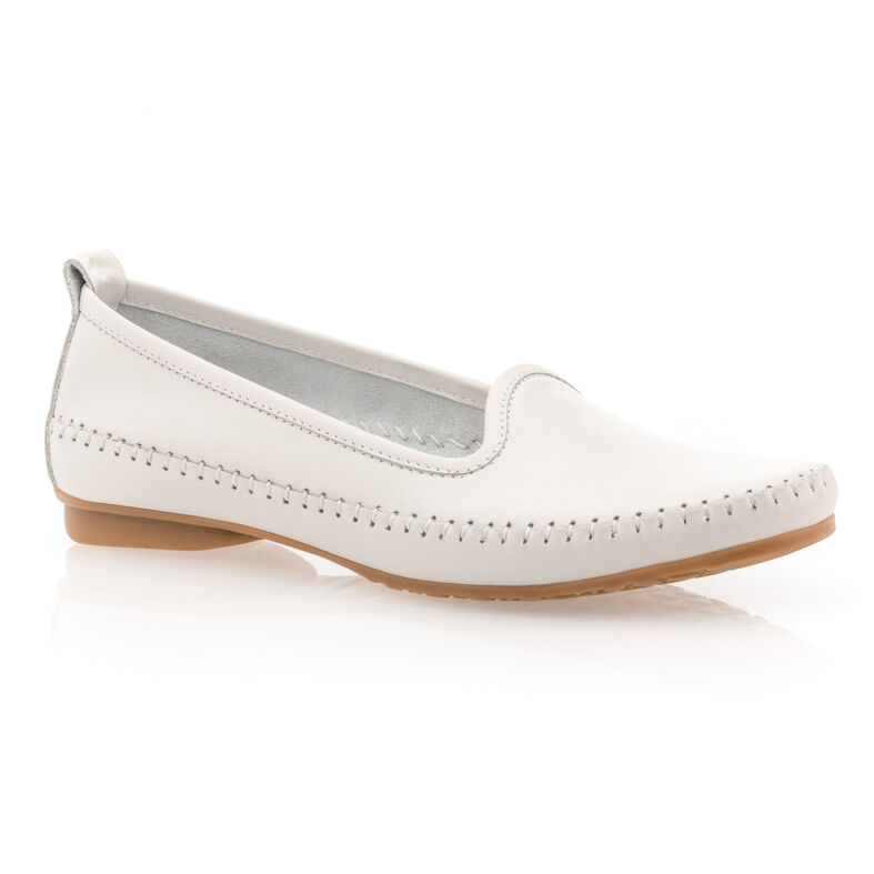 Mocasines/zapatos náuticos blancos para mujer