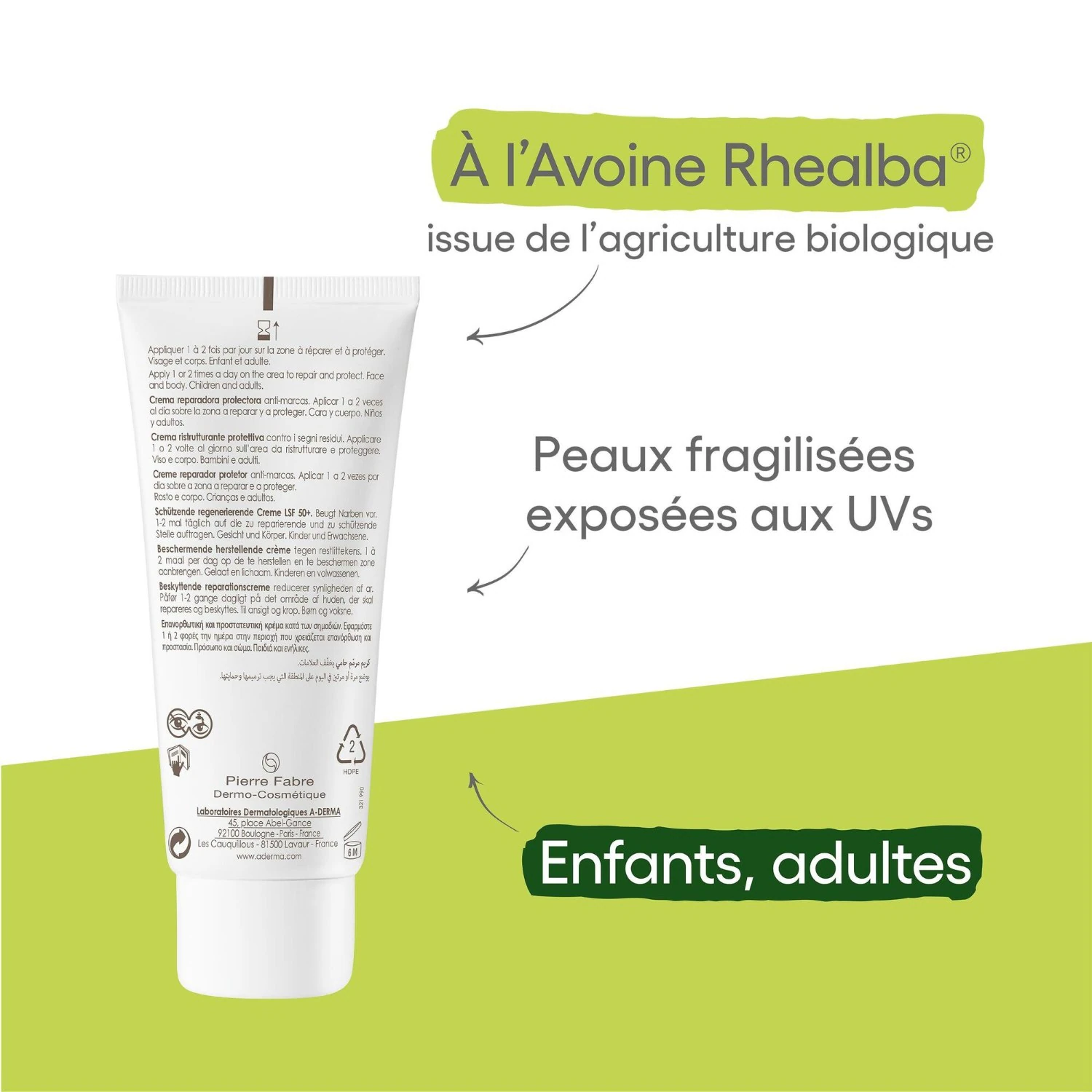 A-DERMA Crème réparatrice protectrice anti-marques