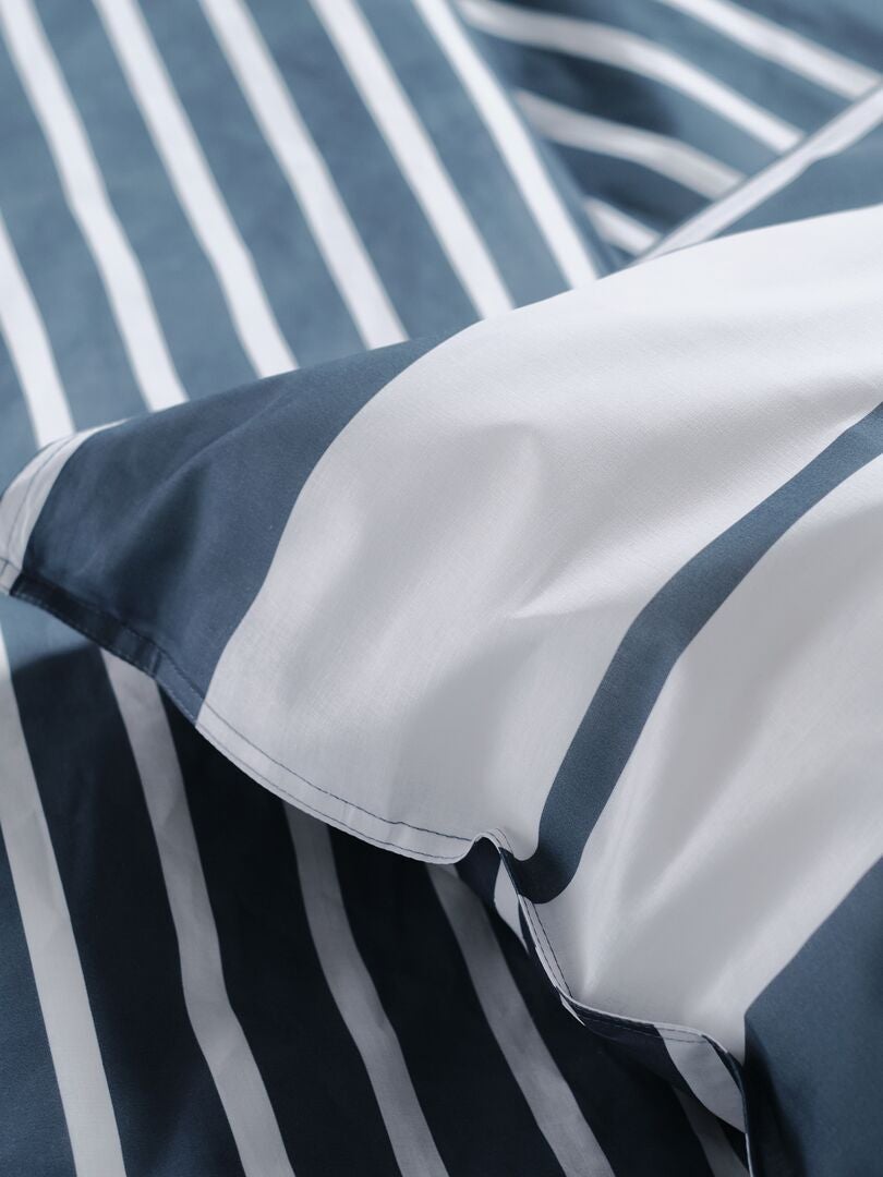 Gestreept beddengoed - tweepersoonsbed - BLAUW