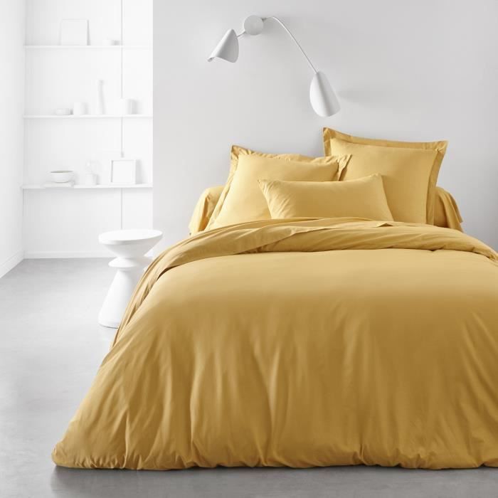 Funda de almohada TODAY Essential - 50 x 70+5 cm - 100% algodón liso - Ocre