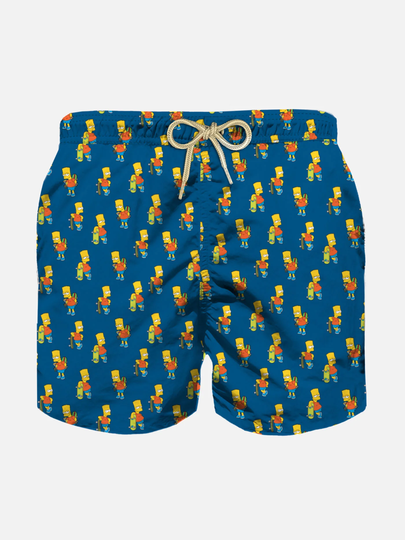 Costume da bagno da bambino in tessuto leggero con stampa skater Bart