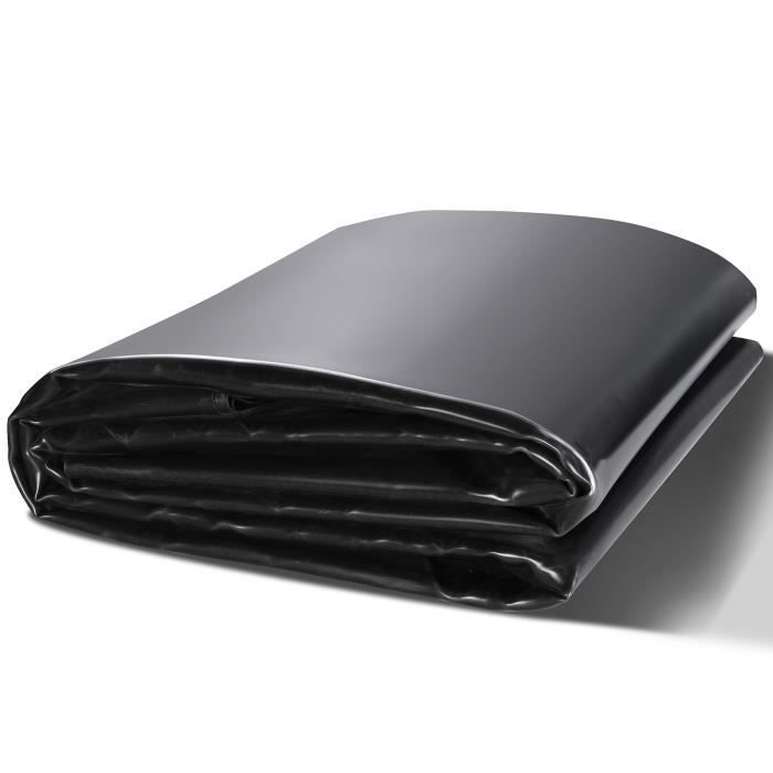 Revestimiento para estanques - VEVOR - 4,6 x 6 m, 1,5 mm, base de EPDM, negro, para estanques de peces, carpas koi, fuentes, cascadas y otros elementos acuáticos.