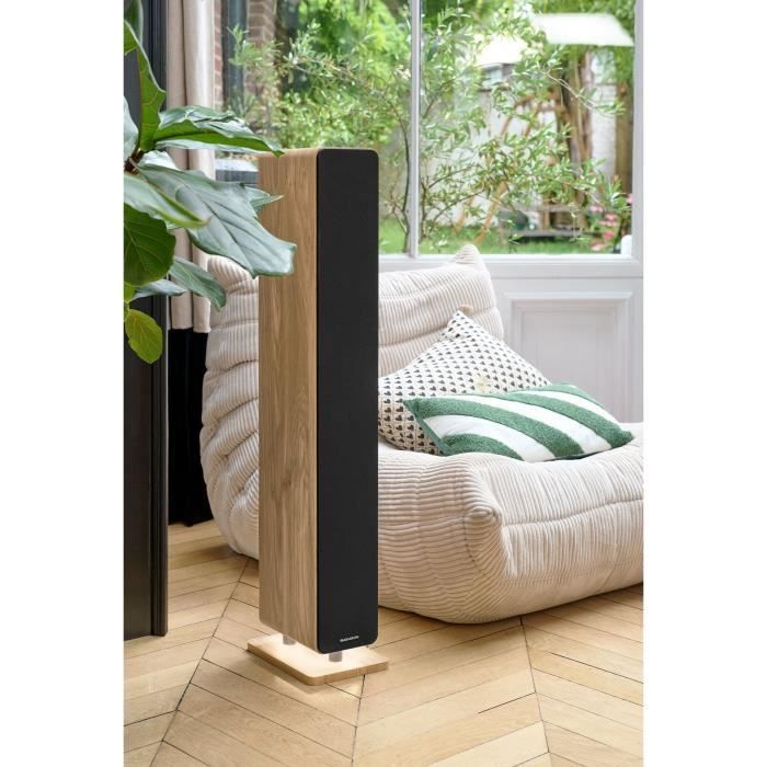 Altavoz Bluetooth tipo torre - THOMSON - Madera/Negro - 120W, Óptico, USB, Ecualizador, TWS, Control remoto, Fuente de alimentación de 230V