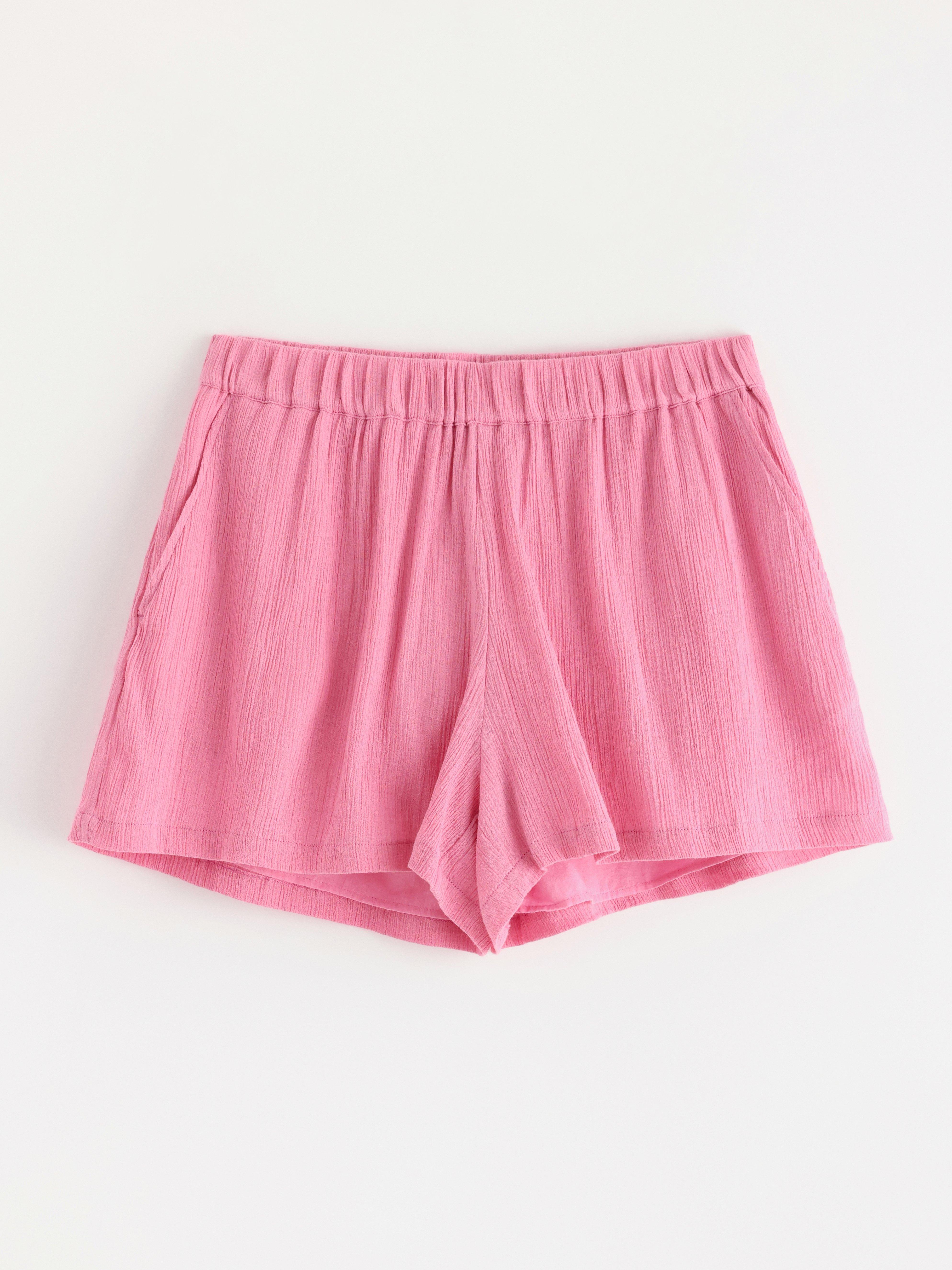 Zmačkané kraťasy Dusty Pink