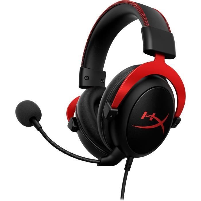 Kabelgebundenes Gaming-Headset – HyperX Cloud II – für PC & Konsole – Schwarz/Rot