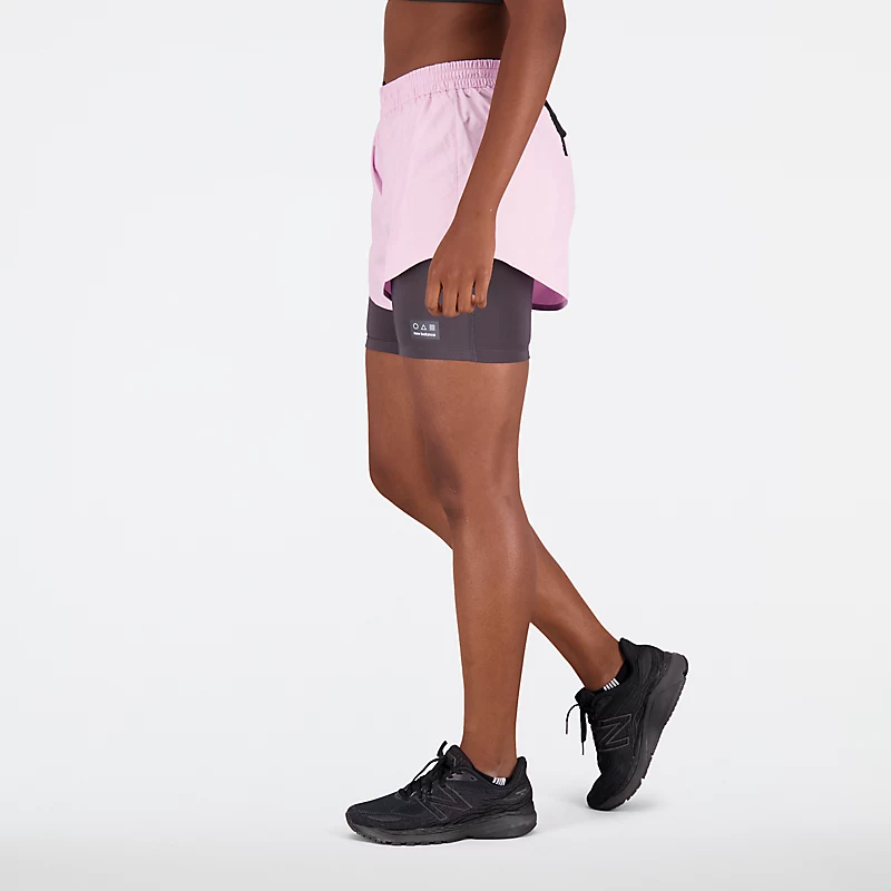 Impact Run AT 2-in-1 shorts voor dames van 7,5 cm - LILAC CLOUD