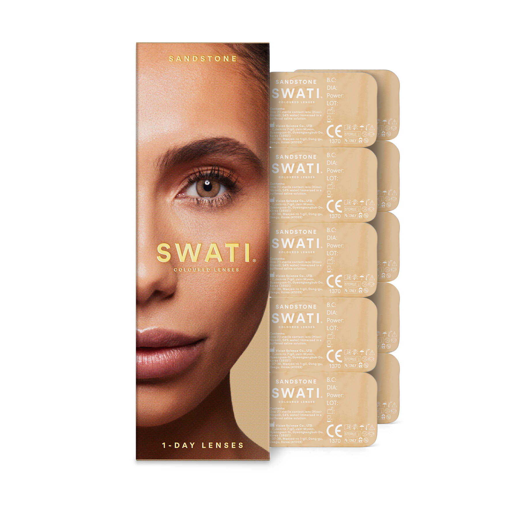 Lentile colorate Sanstone pentru o zi - SWATI Cosmetics