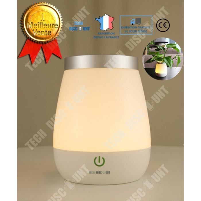 Lámpara de maceta con luz LED - DESCUENTO TECNOLÓGICO - Jarrón LED - Inalámbrica - Decoración para interiores y exteriores - Recargable por USB