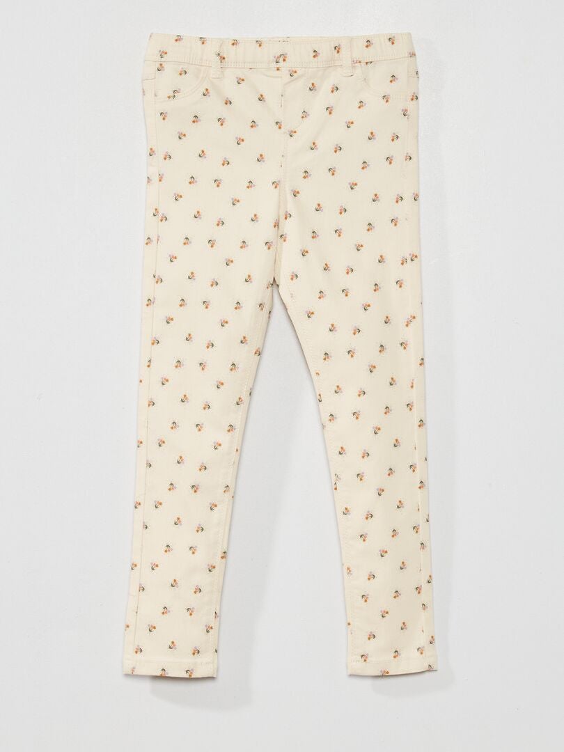 Calça legging com estampa - BEGE