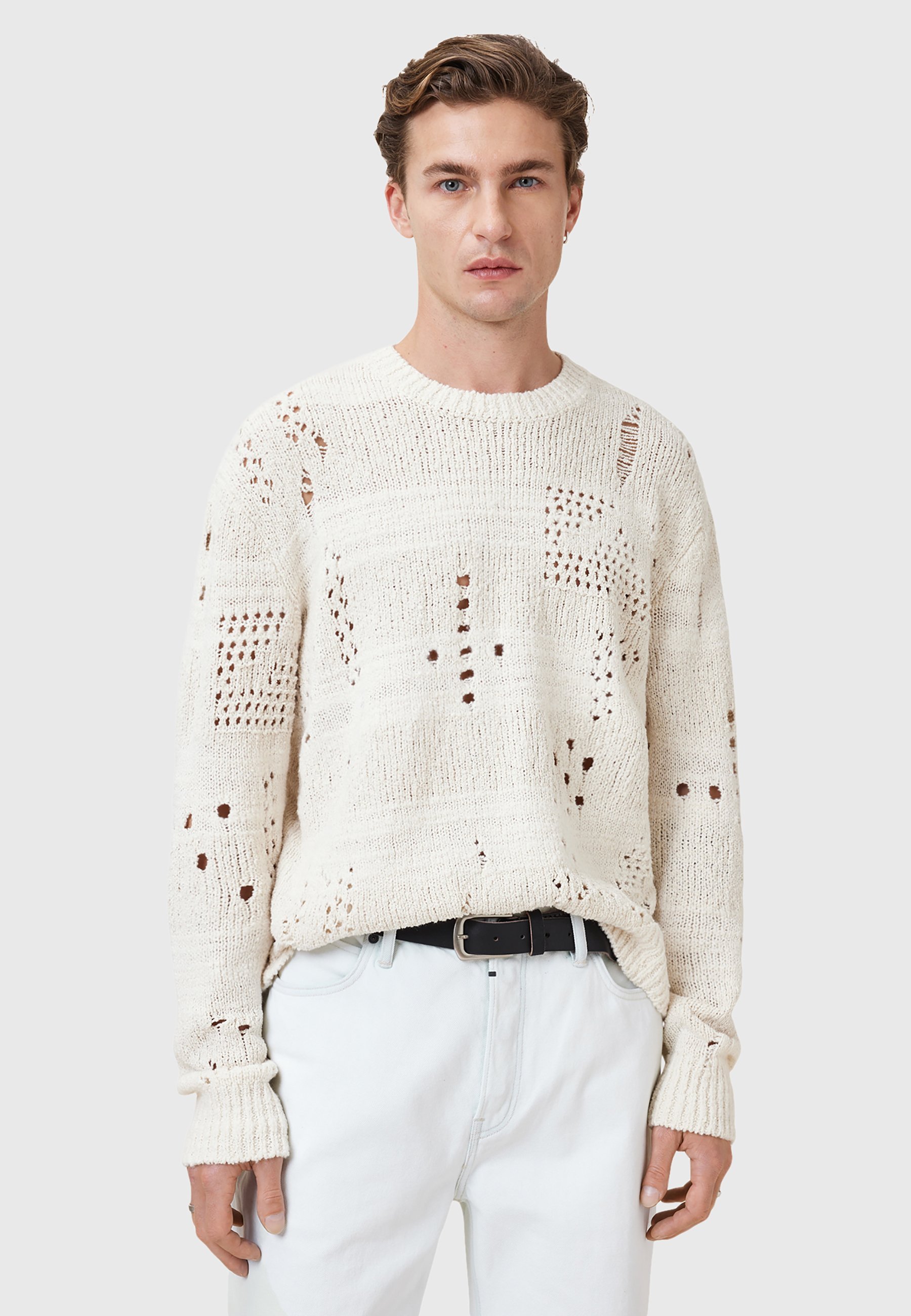 AllSaints HARVEY CREW - Trui - ecru