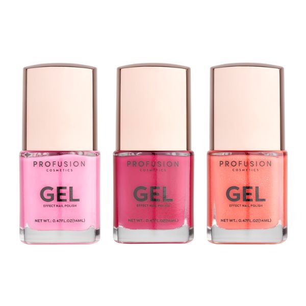 Set di smalti effetto gel Go-To Brights di Profusion Cosmetics