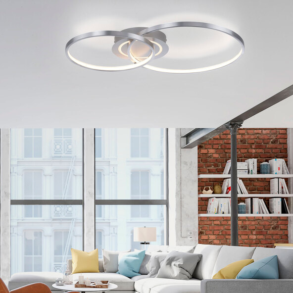 LED ceiling light ASMINA, aluminum
