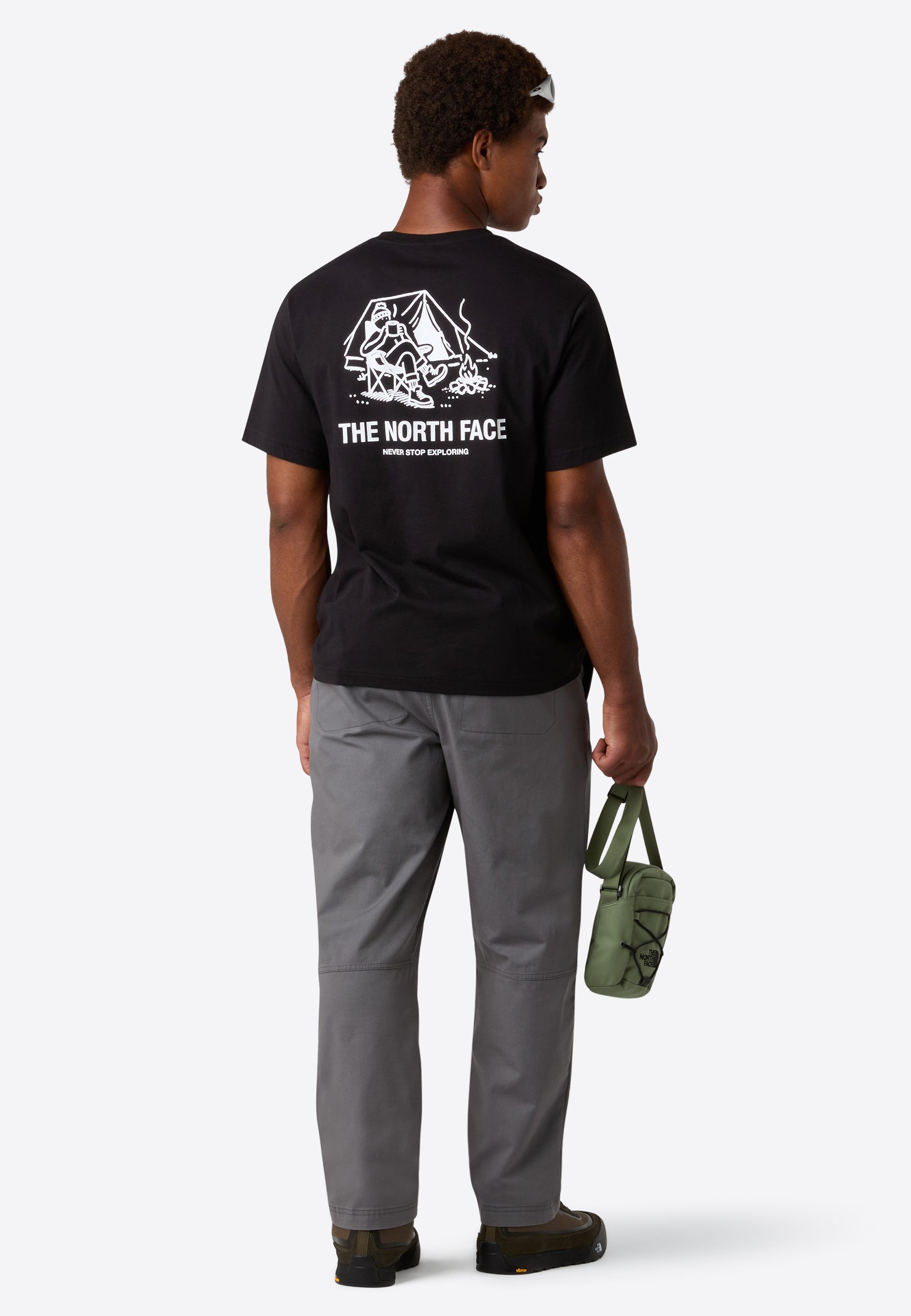 Koszulka z nadrukiem The North Face M CAMPFIRE RELAXED SS TEE - tnf black tnf white