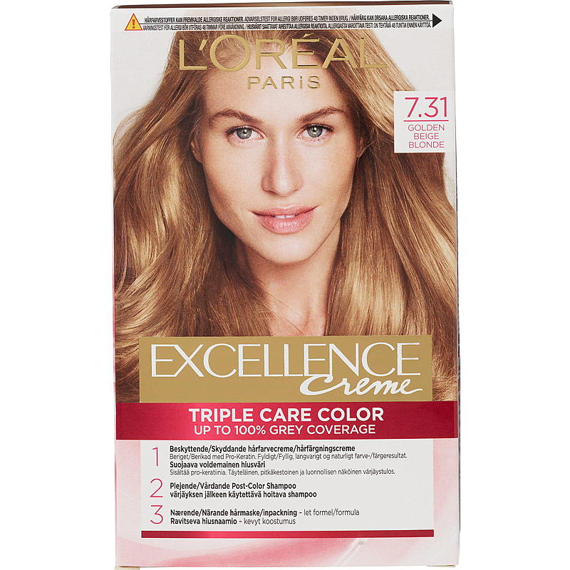 Loreal L'Oréal hårfärg 7.31 gyllene beige blond