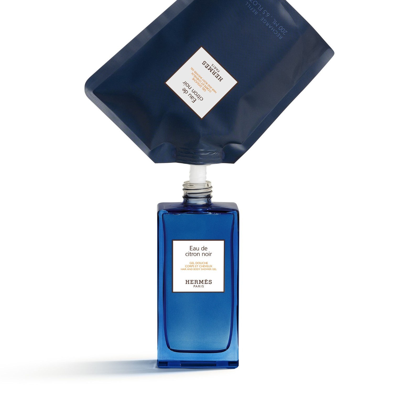 HERMÈS Eau de Citron Noir gel za prhanje za lase in telo – 200 ml