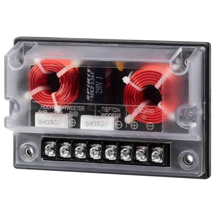 Kit 2 voies - MTX AUDIO - 13cm - 4Ω - 80Wrms - Châssis aluminium - Bobine Ø30mm TIL - Tweeter néodyme Ø28 mm