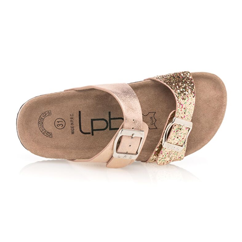 Sandalias rosas para niña / Zapatos de punta abierta